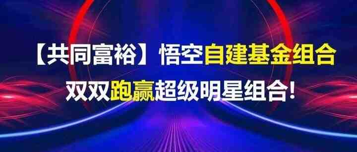 pure日月/悟空新之助：【共同富裕】自建基金组合双双跑赢超级明星组合！-叭楼楼市分享网